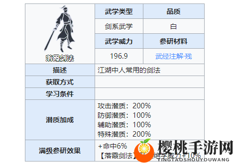 汉家江湖落霞剑法获取途径